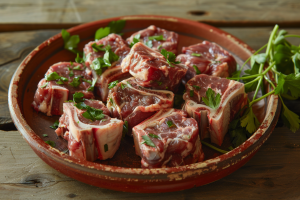 Raw tender mutton pieces in a traditional clay pot. Follow these steps to cook mutton faster