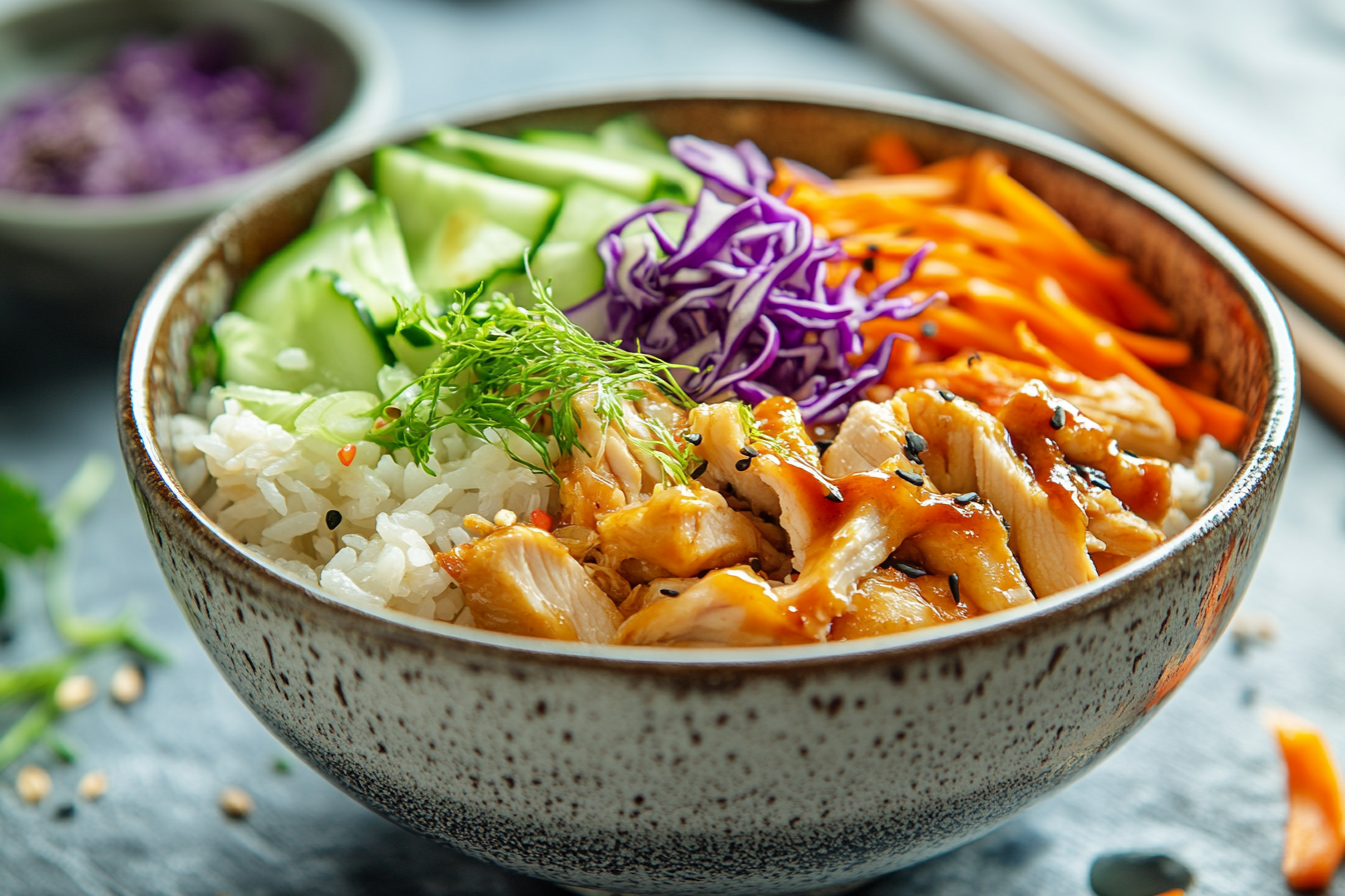 Asian Chicken Rice Bowl Recipe