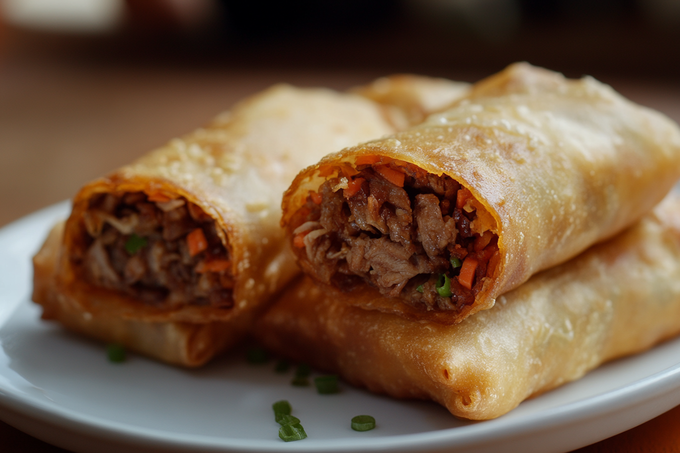 Spring Rolls Recipe with Shredded Mutton