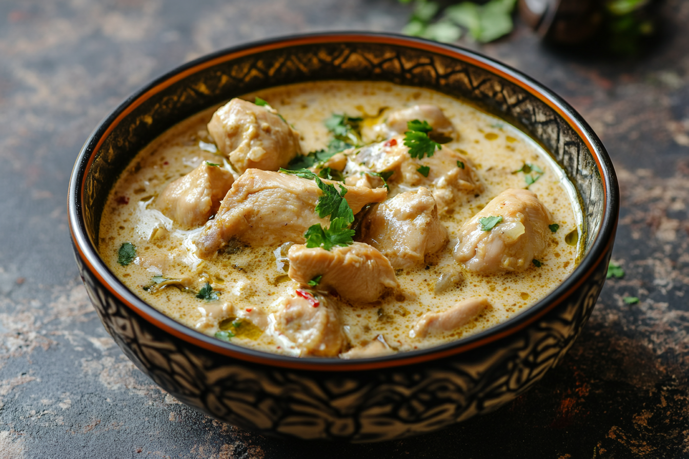 Tambda Pandhra Rassa-Kolhapuri Chicken